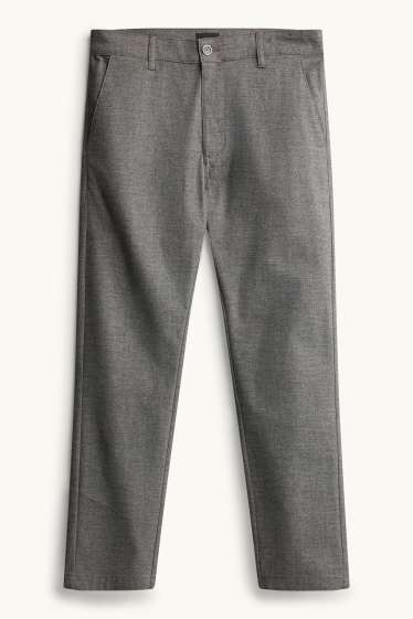 Bărbați - Chino - regular fit - gri melanj