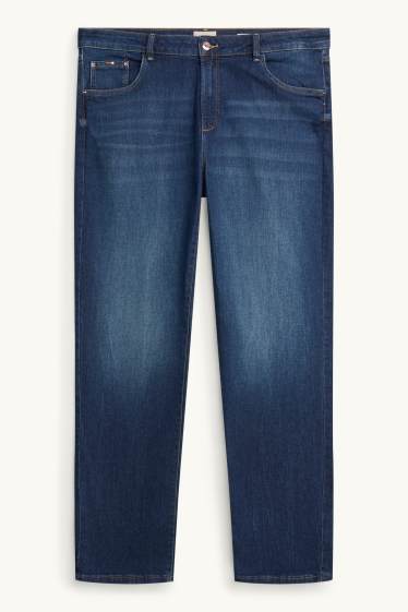 Femei - Straight jeans - talie medie - LYCRA® - denim-albastru închis