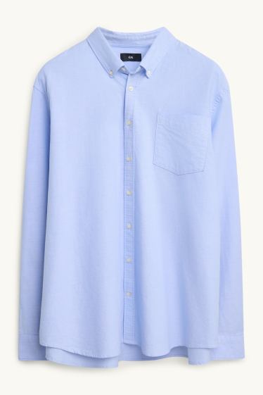 Uomo - Camicia - regular fit - button down - azzurro