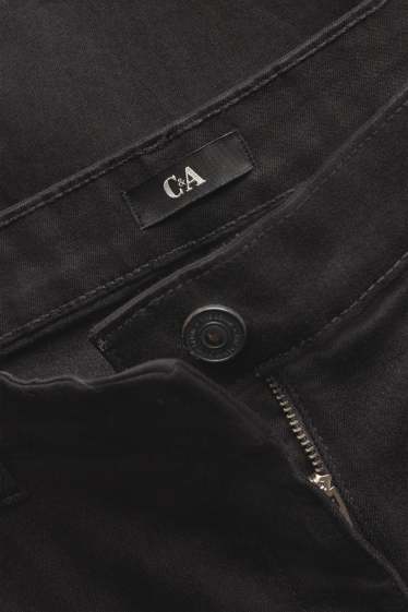 Femei - Slim jeans - talie medie - denim-gri închis