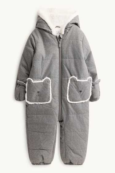Baby: jongens - Baby snowsuit - grijs