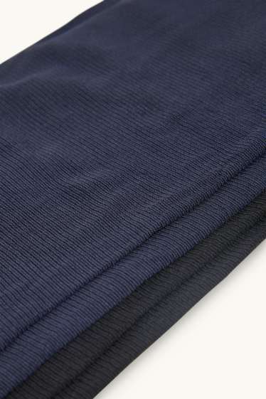 Dames - Set van 2 - panty - 70 DEN - blauw / zwart