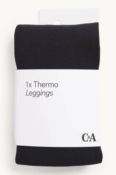 Damen - Thermoleggings - schwarz
