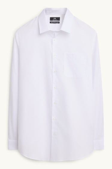 Uomo - Camicia business - regular fit - colletto all’italiana - facile da stirare - bianco