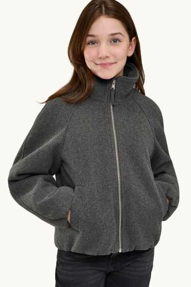 Nena - Jaqueta bomber - folrada - gris fosc