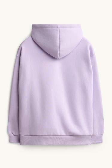 Kinder Mädchen - KPop Demon Hunters - Hoodie - Glanz-Effekt - flieder