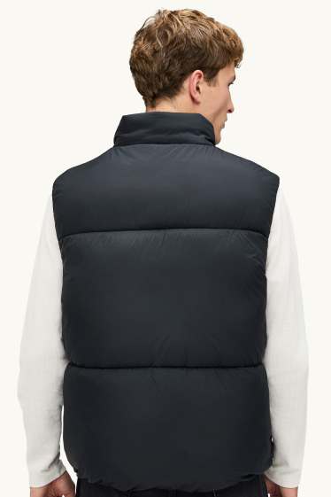 Hommes - Doudoune sans manches de sport - doublée - finition déperlante - gris foncé