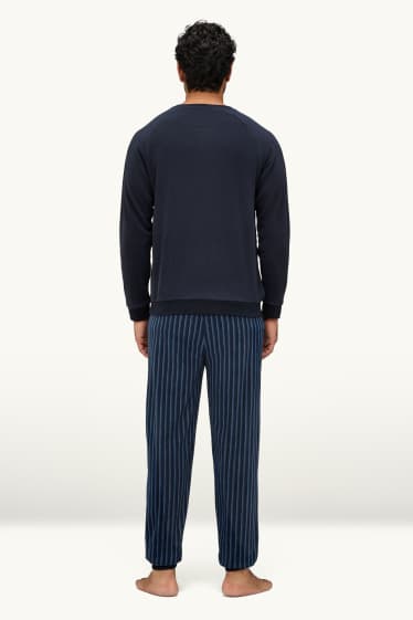 Hommes - Pyjama en polaire - bleu foncé