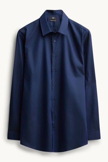 Herren - Businesshemd - Slim Fit - Kent - bügelleicht - dunkelblau