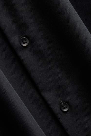 Herren - Businesshemd - Slim Fit - Kent - bügelleicht - schwarz