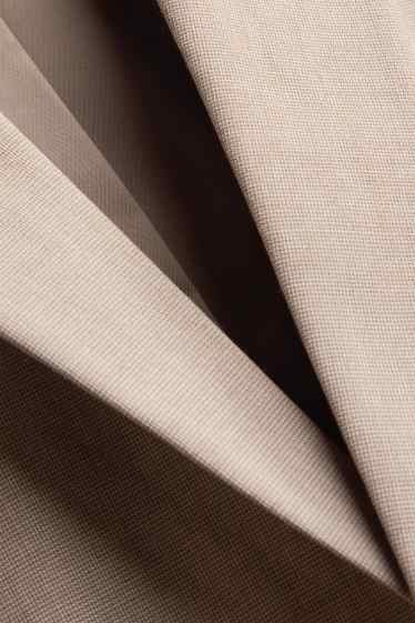 Heren - Kostuum met stropdas - regular fit - stretch - 4-delig - zandkleurig