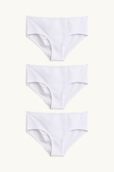 Donna - Confezione da 3 - coulotte - bianco