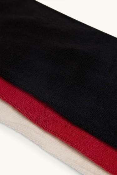 Bambine - Confezione da 3 - calzamaglia - rosso / nero