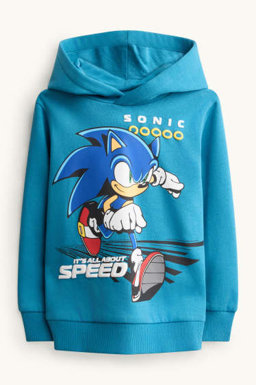 Kinder Buben - Sonic - Set - Hoodie und Jogginghose - 2 teilig - blau