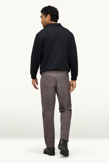 Herren - Cord-Chino - Tapered Fit - dunkelgrau