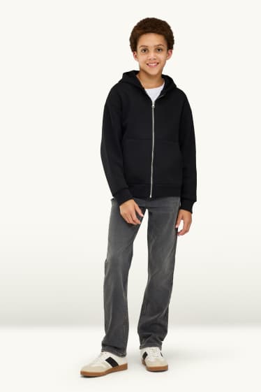 Enfants garçons - Straight jean - jean chaud - taille extra-fine - jean gris foncé