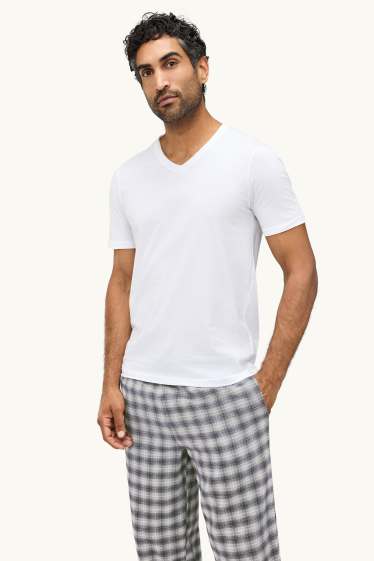Hommes - Lot de 2 - pantalons de pyjama - bleu / gris