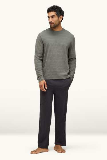 Hommes - Pyjama - gris / vert