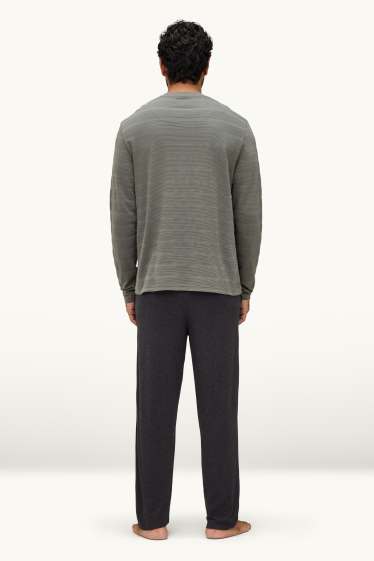 Hommes - Pyjama - gris / vert