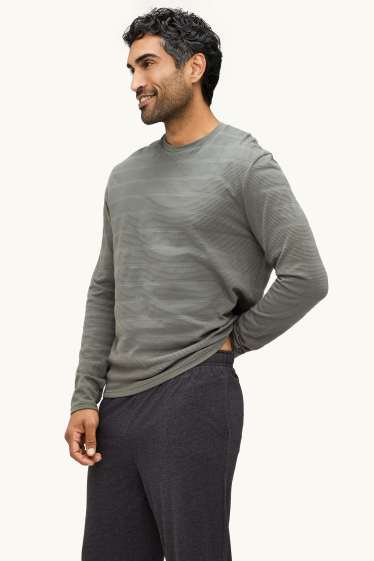Hommes - Pyjama - gris / vert