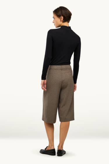 Dames - Business-bermuda - high waist - bruin