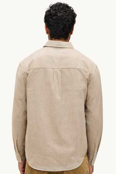 Hommes - Chemise - relaxed fit - col kent - à carreaux - beige / marron