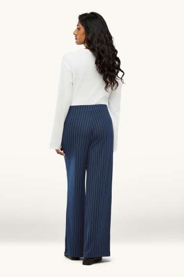 Dona - Pantalons de xandall - ratlla diplomàtica - blau fosc / blanc