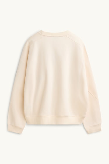 Damen - Oversized-Sweatshirt - cremefarben