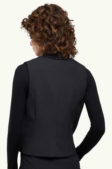 Femmes - Gilet sans manches de bureau - regular fit - noir