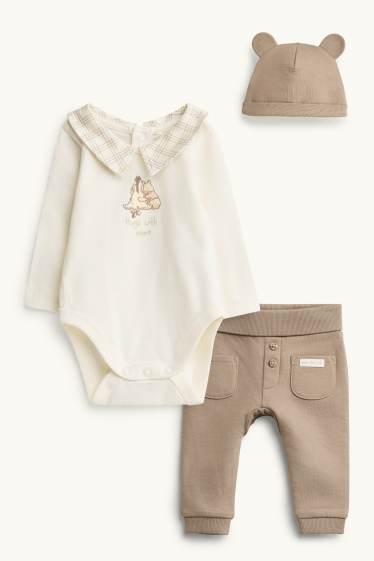 Baby Jungen - Winnie Puuh - Erstlings-Set - 3 teilig - braun / cremeweiß
