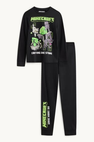 Kinder Buben - Minecraft - Pyjama - 2 teilig - schwarz