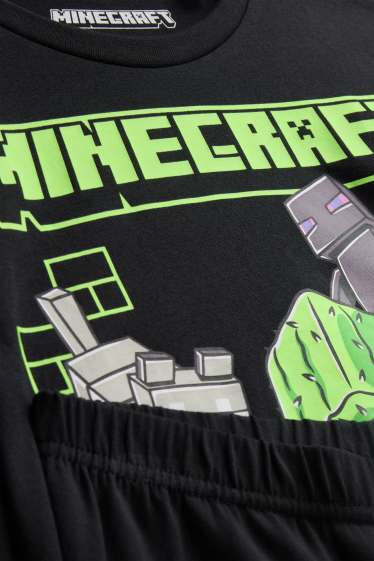 Kinder Buben - Minecraft - Pyjama - 2 teilig - schwarz