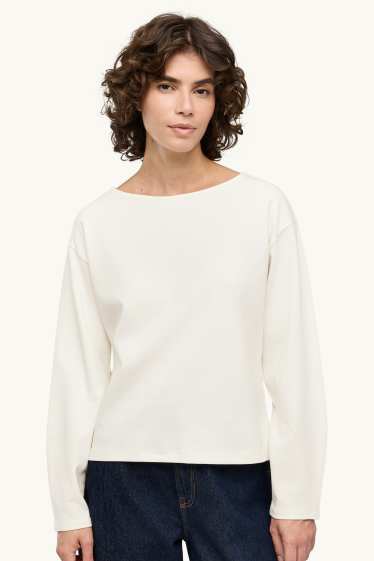 Donna - Maglia a maniche lunghe - regular fit - bianco