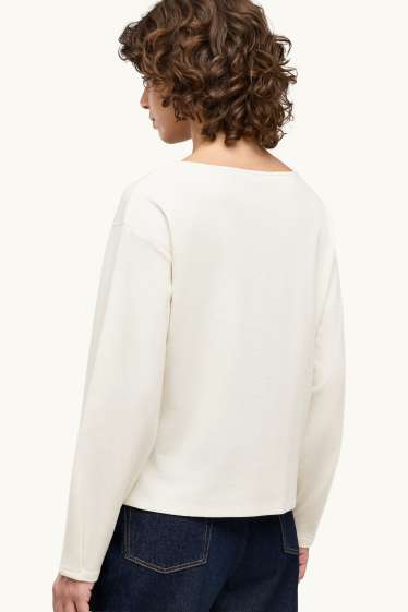 Donna - Maglia a maniche lunghe - regular fit - bianco