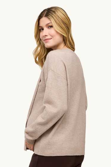 Damen - Still-Pullover - beige-melange