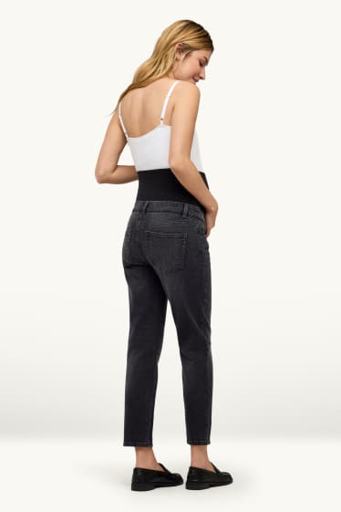 Femmes - Jean de grossesse - relaxed jean - jean gris foncé