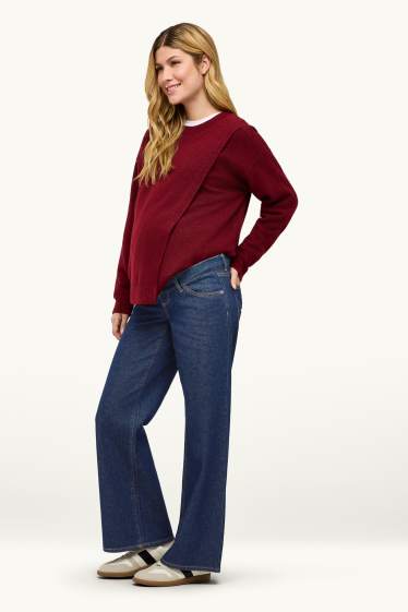 Damen - Umstandsjeans - Wide Leg - dunkeljeansblau