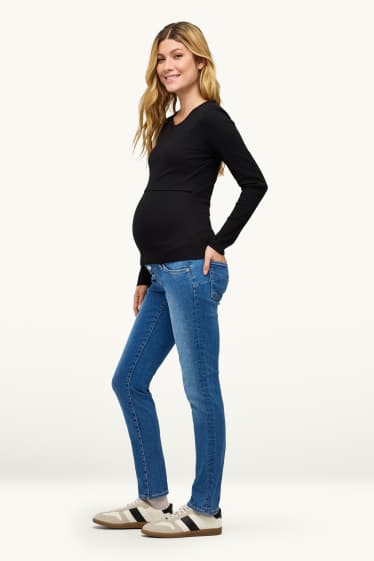 Damen - Umstandsjeans - Slim Jeans - Shaping-Jeans - LYCRA® - jeansblau