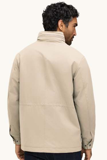 Herren - Jacke - gefüttert - wasserabweisend - beige