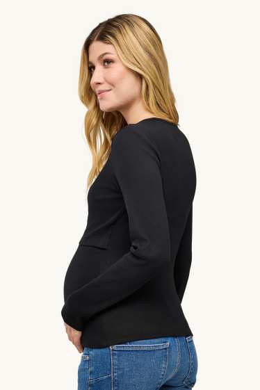 Femmes - Haut à manches longues d'allaitement - relaxed fit - noir