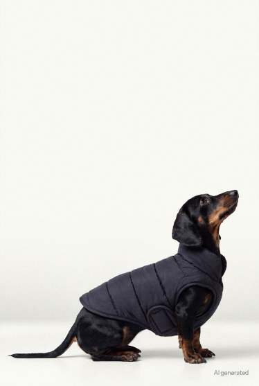 Unisex - Hunde-Mantel - schwarz