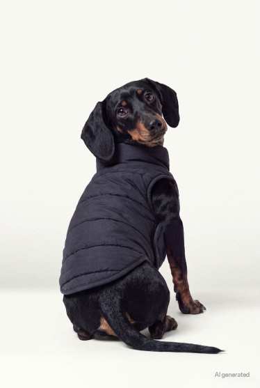 Unisex - Hunde-Mantel - schwarz