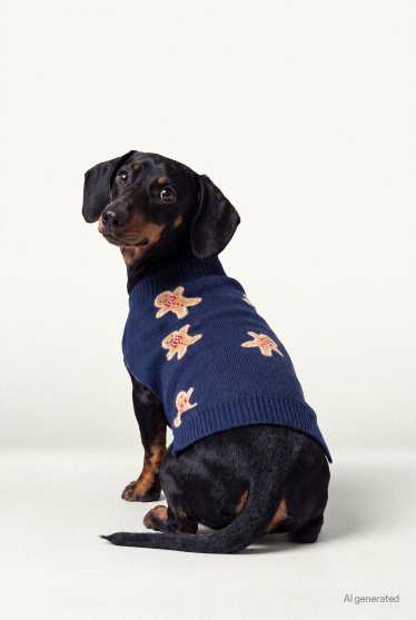 Unisexe - Mini Me - pull de Noël pour chien - bleu foncé