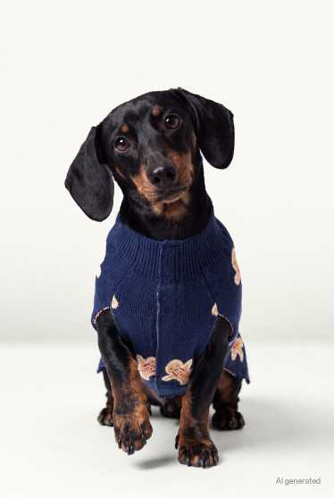 Unisexe - Mini Me - pull de Noël pour chien - bleu foncé