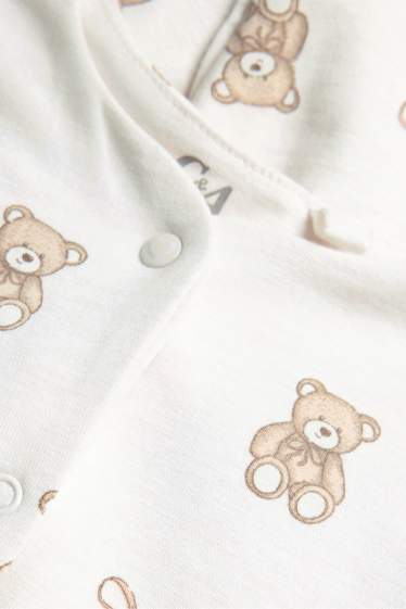 Bébés filles - Teddy bear - pyjama bébé - blanc crème