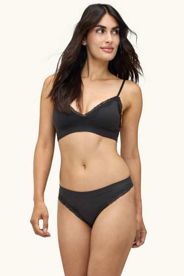 Donna - Brassière - imbottita - seamless - nero