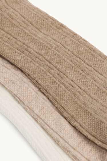 Nadó nen - Paquet de 3 - leotards tèrmics per a nadó - disseny trenat - beix/marró