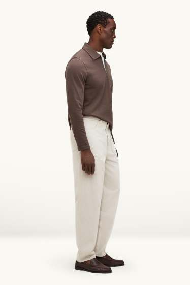 Home - Barrel Jeans - blanc trencat