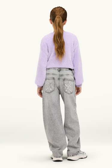 Nen - Estrella - barrel jeans - texà gris