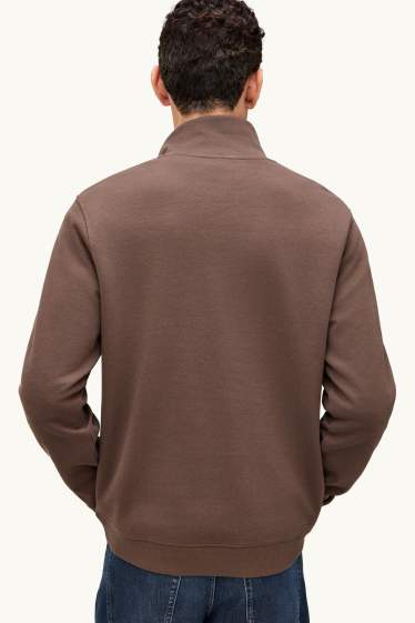Men - Sweatshirt - brown-melange